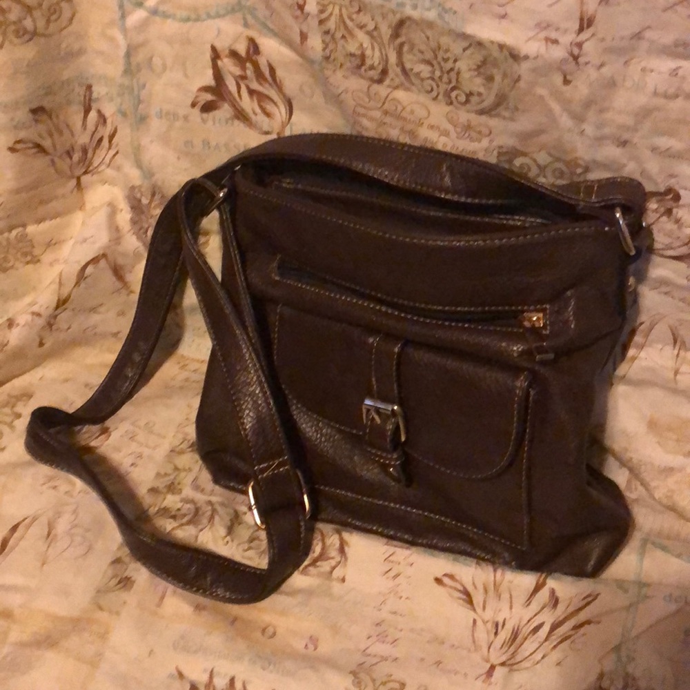 Brown purse adjustable strap